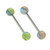 UV Acrylic Multi Color Design Surgical Steel Tongue Ring