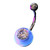 Body jewlery, 316L surgical steel wtih acylic UV design, 14g Belly Button ring