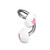 Body jewelry, 316L surgical steel with UV acrylic Replacement Beads in Half-bead design, Twister ring