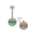 Yes No Text Belly Button Ring Piercing