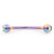 Rainbow CZ Snake Eyes Tongue Barbell