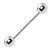 Externally Threaded Balls Straight Barbell Tongue Nipple Piercing Jewelry