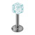 Light Blue Acrylic Dice Labret Studs