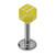 Yellow Acrylic Dice Labret Studs