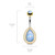 Illuminating Stone Teardrop Shield Belly Ring