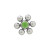 Jeweled Replacement Threaded Bead Flower Shape Surgical Steel-1