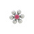 Jeweled Replacement Threaded Bead Flower Shape Surgical Steel-2