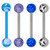 4pcs Multi Pack Barbell uv Surgical steel and Bioflex Tongue Rings 14G 5/8" 16mm