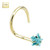 Aqua Star CZ Corkscrew Nose Stud