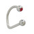 Red CZ Lippy Loop Labret Lip Piercings