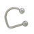 16G Light Blue CZ Lippy Loop Labret Studs