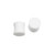 Pair of White Acrylic Solid Saddle Plugs 8 Gauge to 1/2"