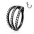 PVD Black Triple Layer CZ Segment Ring