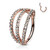 PVD Rose Gold Triple Layer CZ Segment Ring