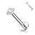 14K White Gold 2mm Diamond Labret Stud