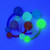 Acrylic 6PCS 14G UV Glow Ball Ends Belly Button Rings