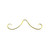 16ga or 14ga Septum Mustache Gold I.P. Coated 316L Surgical Steel-1