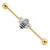 PVD Gold Bumble Bee Industrial Barbell