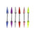 Straight Barbells surgical steel 14G 16mm with 10mm acrylic spike fit most piercings 6 Pack
