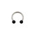 Black Matte Color Ball Circular Barbell Piercing