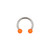 Orange Matte Color Ball Circular Barbell Piercing