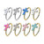 Bendable  Hoop ring 14K Gold Opal or CZ Set Cross 20 Gauge Good for Nose and Ear