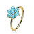 Bendable  Hoop ring  14K Gold Opal or CZ Set Flower 20 Gauge Good for Nose and Ear