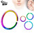 Bendable ring Value Pack 4 Pairs Surgical steel 16G 10mm  Cut rings good for Ear , Nose and more