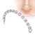 Stainless Steel Connector Chain CZ Nose Rings