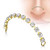 PVD Gold Connector Chain CZ Nose Rings