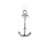 Belly Button ring Petit Size 16G anchor design surgical steel with small CZ on the top