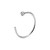 Nose Hoop Ring Open with Clear CZ Gem Ion Plated Surgical Steel 20 Gauge 6mm 8mm 10mm lengths