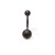 14G Sand Finish Belly Button Ring, Multiple Colors Available