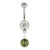 69 Logo Dangle 14 gauge Jeweled Navel Barbell 