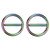 PVD Rainbow Dual Hinge Nipple Ring