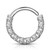 Surgical Steel Paved CZ Bendable Hoop