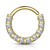 PVD Gold Paved CZ Bendable Hoop
