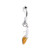 Belly Ring Surgical steel Dangle with high heel shoe design