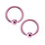 PVD Pink Captive Bead Rings Piercings