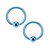 PVD Light Blue Captive Bead Rings Piercings