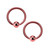 PVD Red Captive Bead Rings Piercings