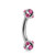 Pink CZ Curved Barbell Piercing