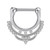 Double Hoop Tribal Septum Clicker Nose Ring Piercing
