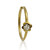 PVD Gold Flower CZ Bendable Hoops Rings