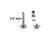 14g Flat Back labret stud Ion plated  Surgical Steel Internally Threaded Star with CZ good for Ear Chin and more