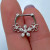 Surgical Steel CZ Triple Flower Hinged Clicker Nose Ring