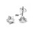 Pair of Surgical Stainless Steel Stud Earring with Star Shaped Cubic Zirconia 20ga