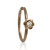 PVD Rose Gold Flower CZ Bendable Hoops Rings