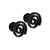 Pair of Black Plated Spiral Brush Design Faux Plugs 16G