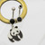 Pack of 2 Belly Button Rings- Panda Design Dangle & Double Black CZ 14ga